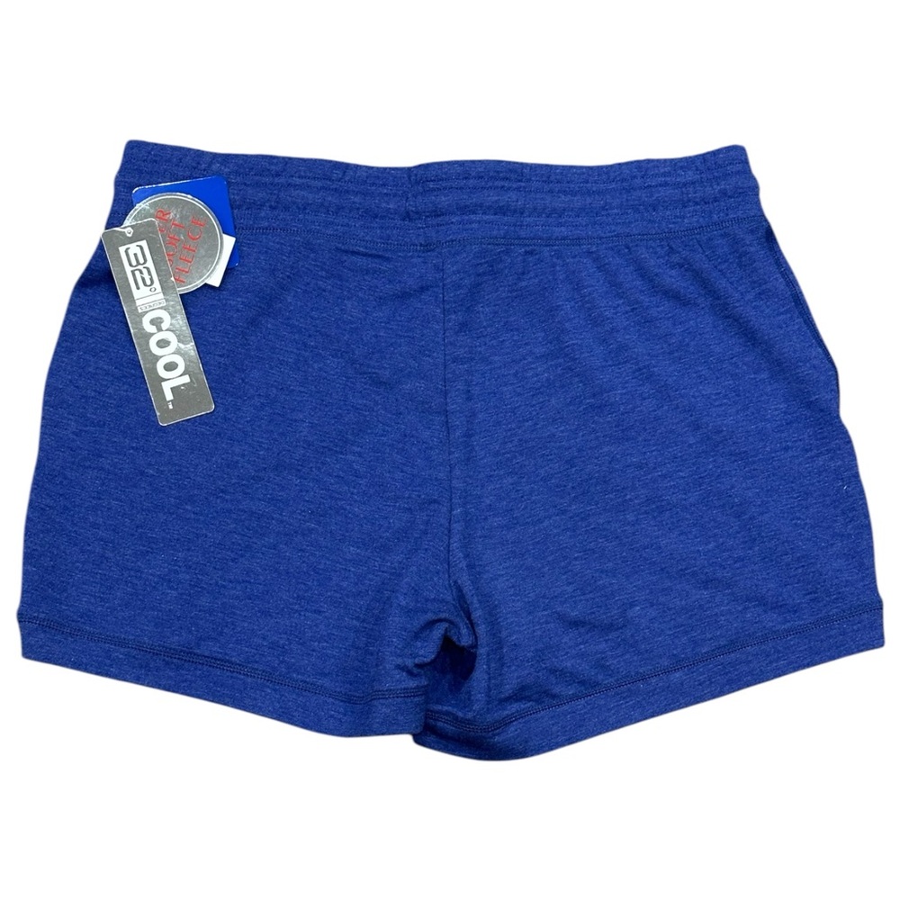 Women’s 32 Degrees Large 12 14 Shorts Fleece Heather Blue Drawstring PullOn NWT - Picture 4 of 8